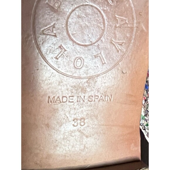 Bimba y Lola Glitter Sling Back Flats Pointed Toe Made In Spain EU 38 US 7.5 - Picture 8 of 10